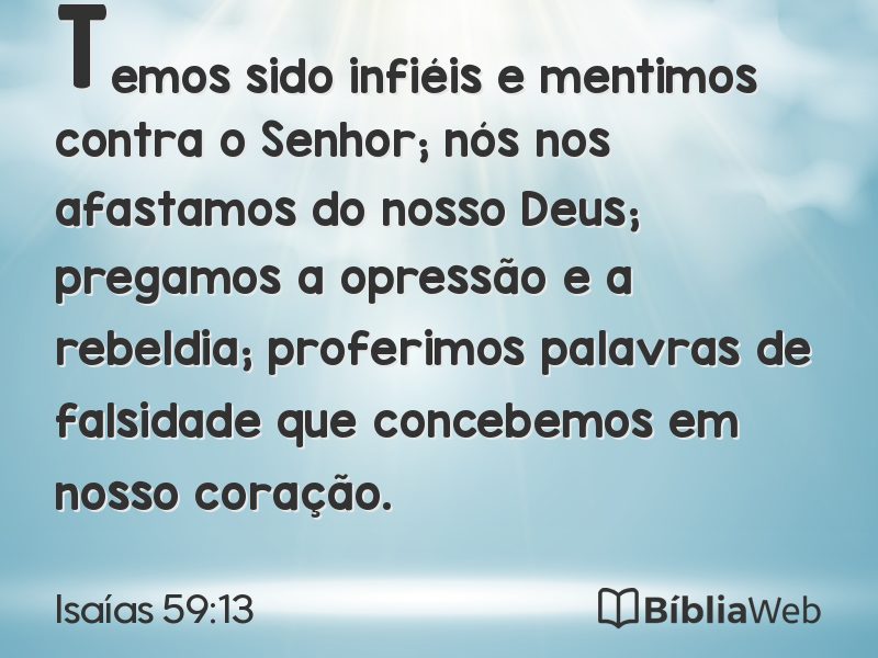 Isaías 59:13 em imagem para compartilhar