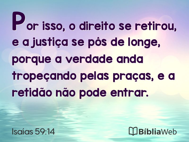 Isaías 59:14 em imagem para compartilhar