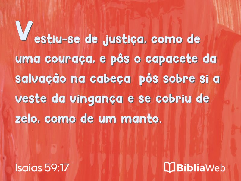 Isaías 59:17 em imagem para compartilhar