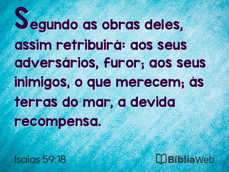 Isaías 59:18 em imagem para compartilhar