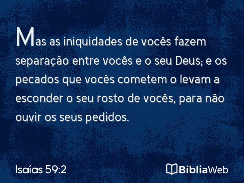 Isaías 59:2 em imagem para compartilhar