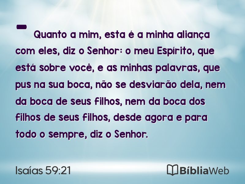 Isaías 59:21 em imagem para compartilhar