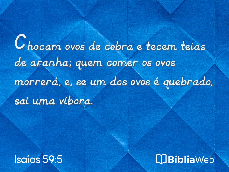 Isaías 59:5 em imagem para compartilhar