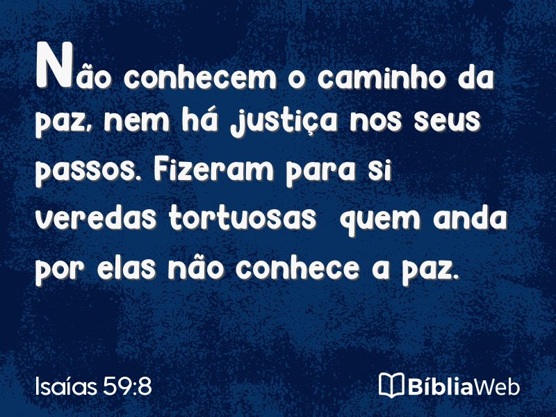 Isaías 59:8 em imagem para compartilhar