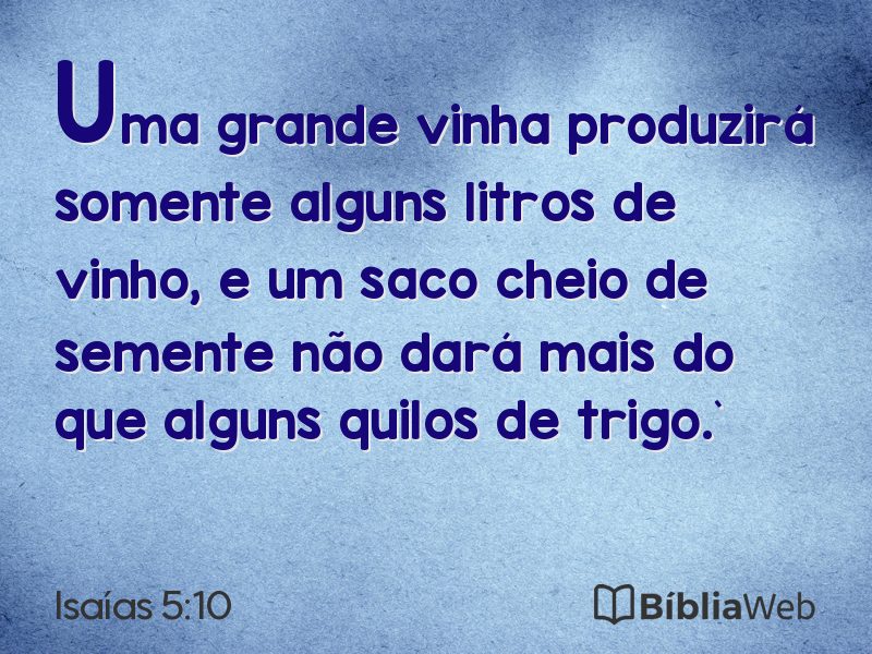 Isaías 5:10 em imagem para compartilhar