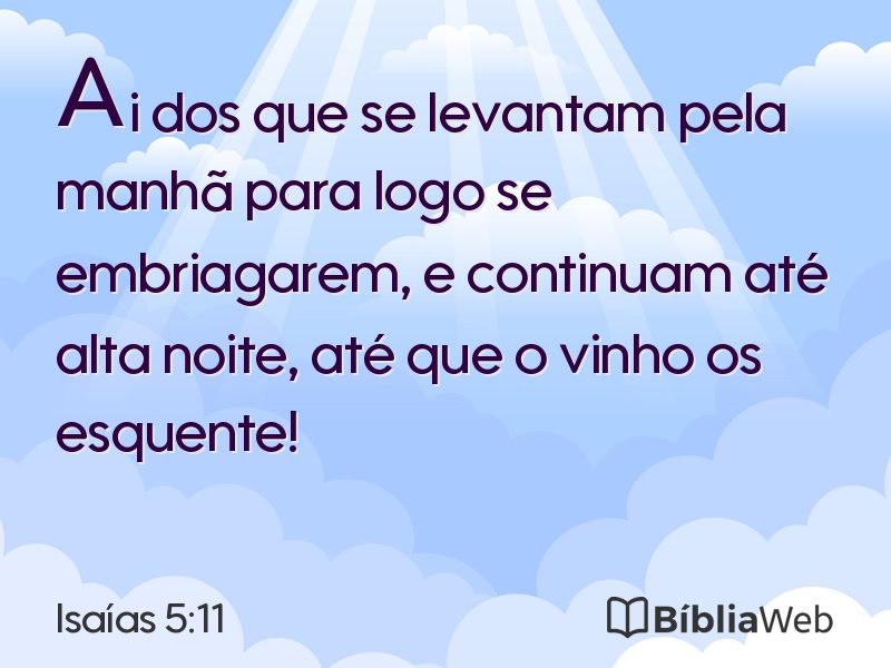 Isaías 5:11 em imagem para compartilhar