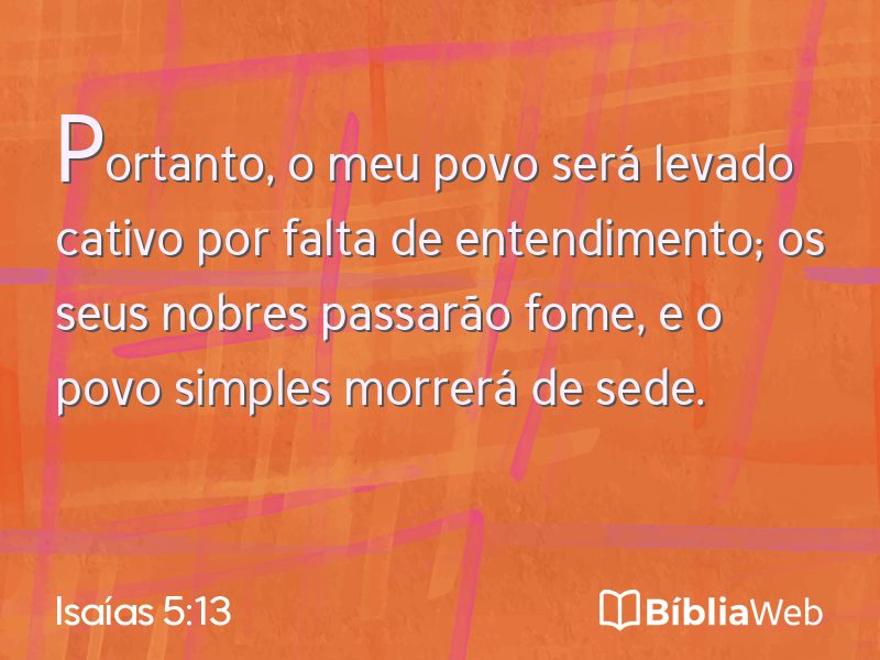 Isaías 5:13 em imagem para compartilhar