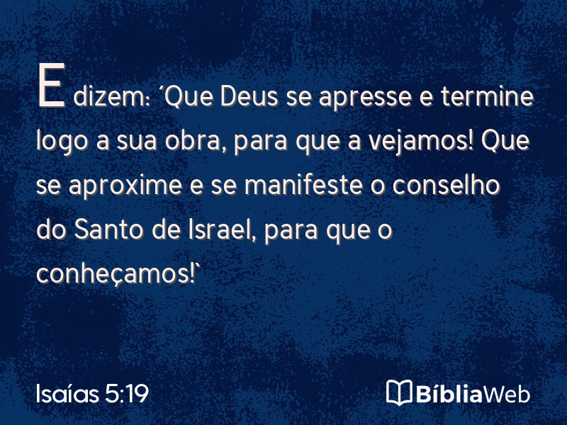 Isaías 5:19 em imagem para compartilhar