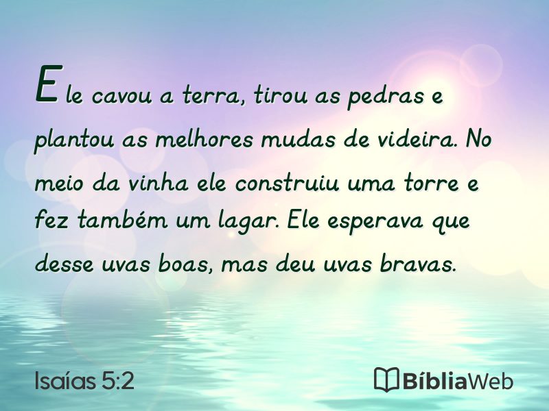 Isaías 5:2 em imagem para compartilhar