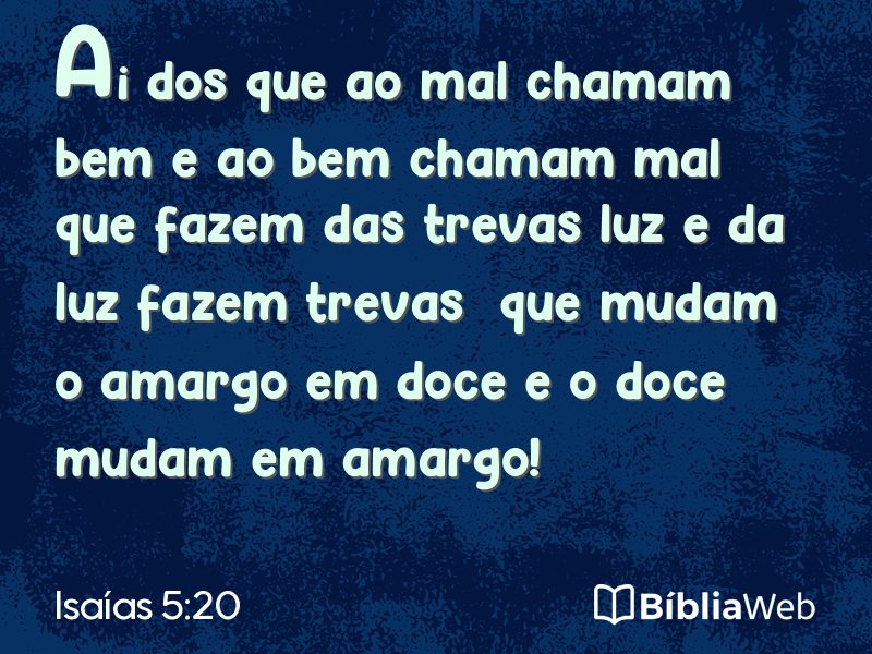 Isaías 5:20 em imagem para compartilhar
