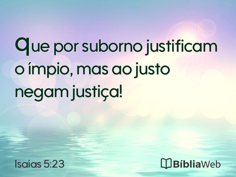 Isaías 5:23 em imagem para compartilhar