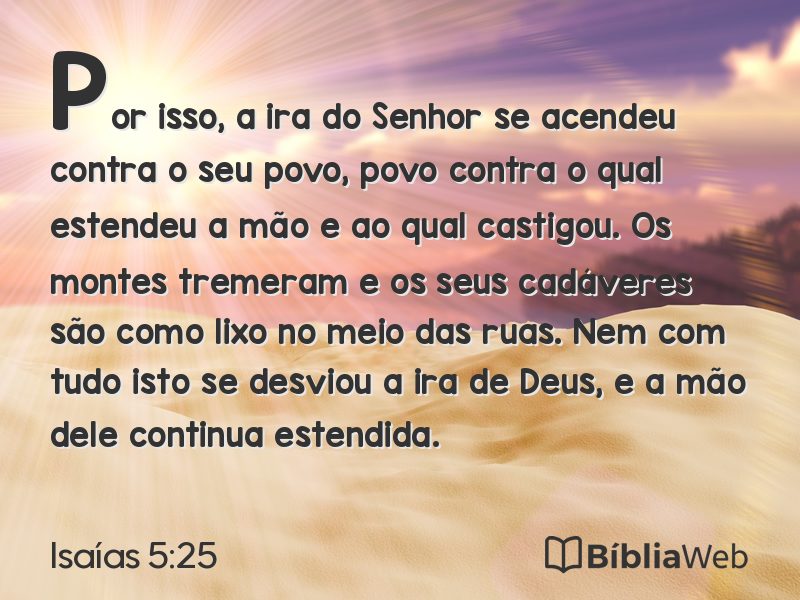 Isaías 5:25 em imagem para compartilhar