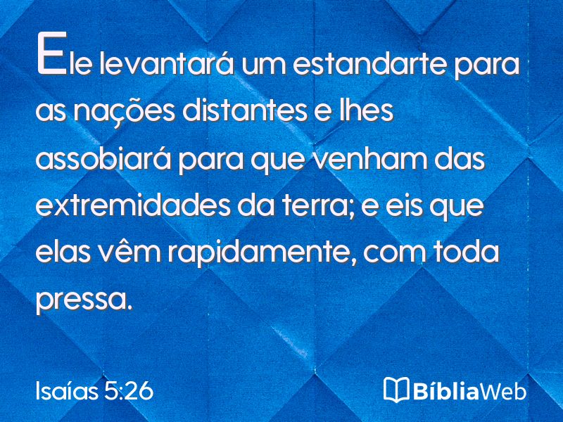 Isaías 5:26 em imagem para compartilhar