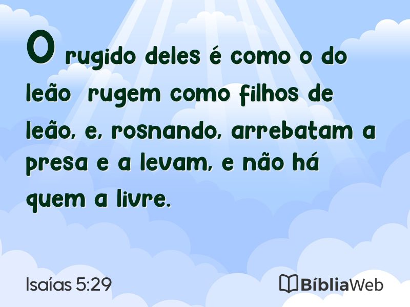 Isaías 5:29 em imagem para compartilhar