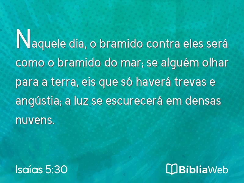 Isaías 5:30 em imagem para compartilhar