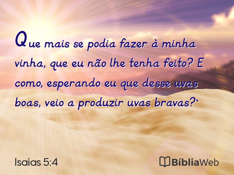 Isaías 5:4 em imagem para compartilhar