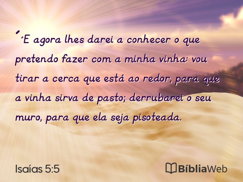 Isaías 5:5 em imagem para compartilhar