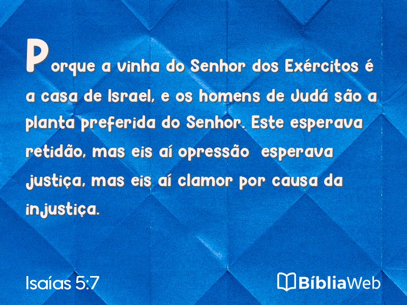 Isaías 5:7 em imagem para compartilhar
