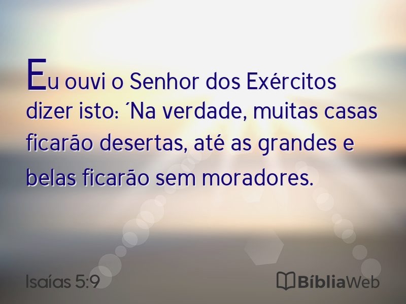 Isaías 5:9 em imagem para compartilhar