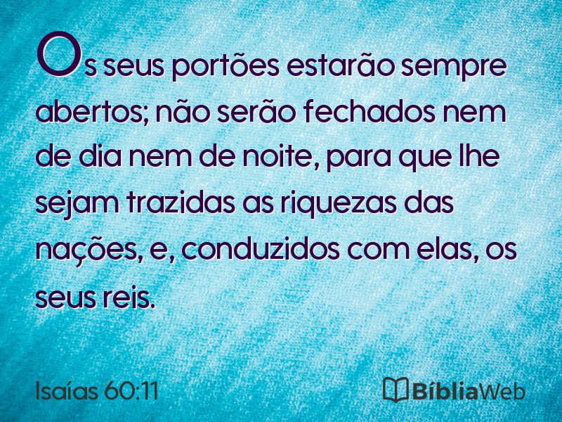 Isaías 60:11 em imagem para compartilhar