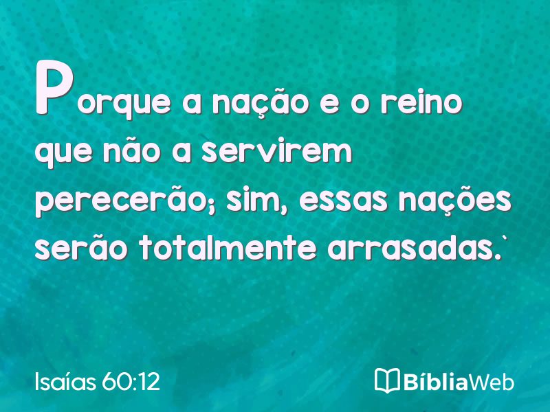 Isaías 60:12 em imagem para compartilhar
