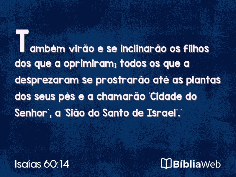 Isaías 60:14 em imagem para compartilhar