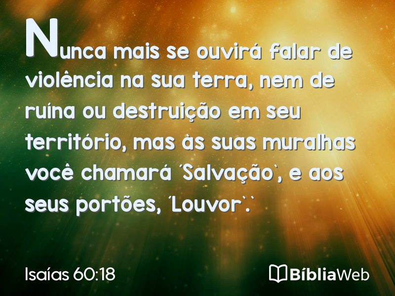 Isaías 60:18 em imagem para compartilhar