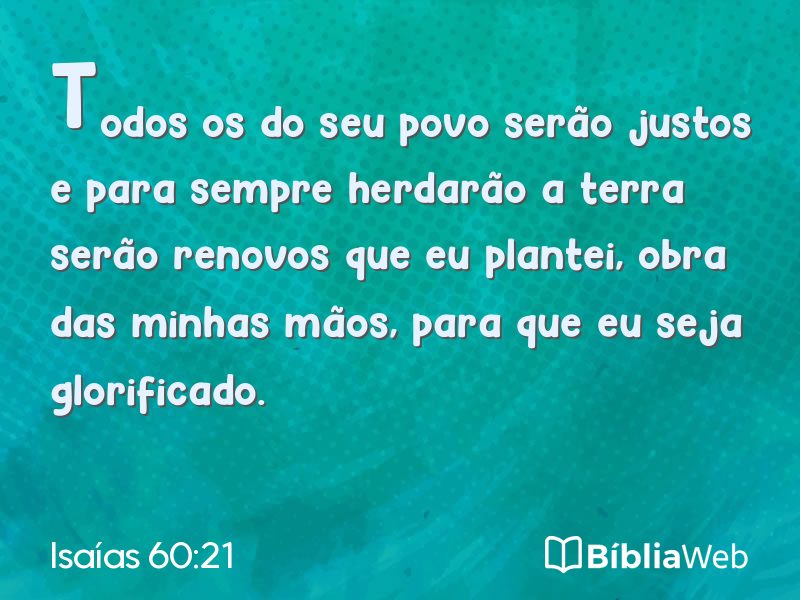 Isaías 60:21 em imagem para compartilhar