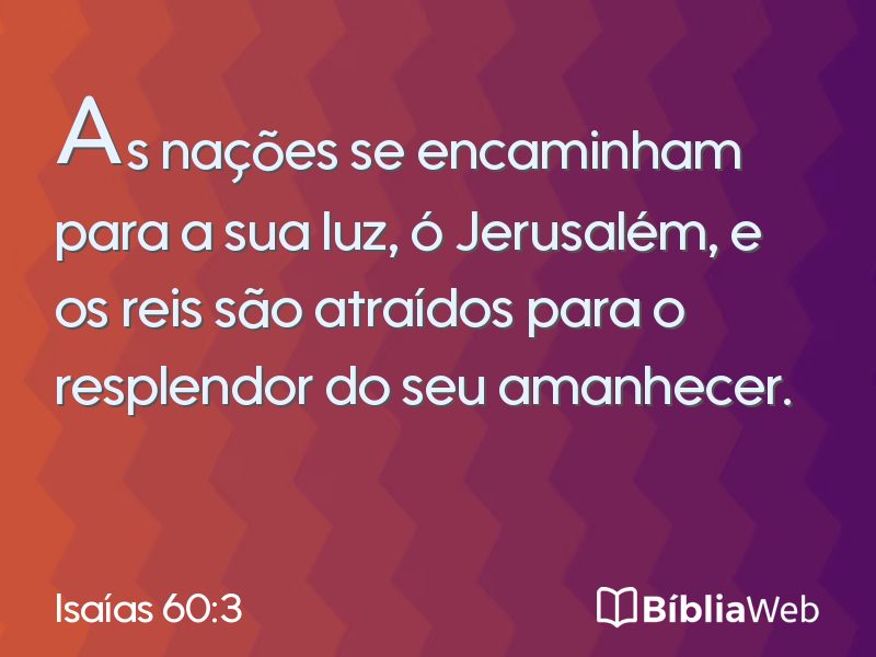 Isaías 60:3 em imagem para compartilhar