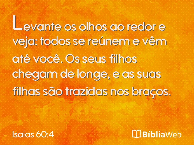 Isaías 60:4 em imagem para compartilhar