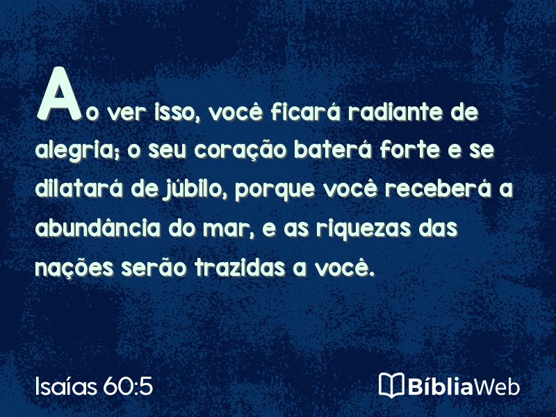 Isaías 60:5 em imagem para compartilhar