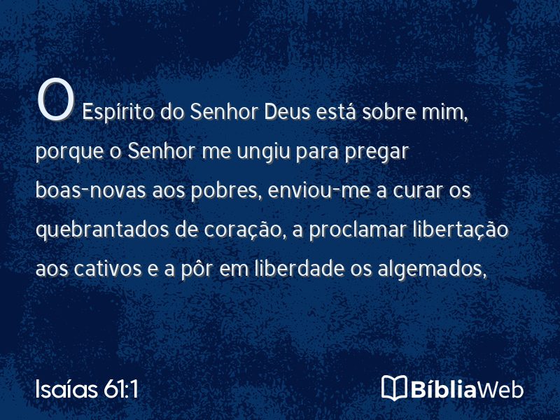 Isaías 61:1 em imagem para compartilhar