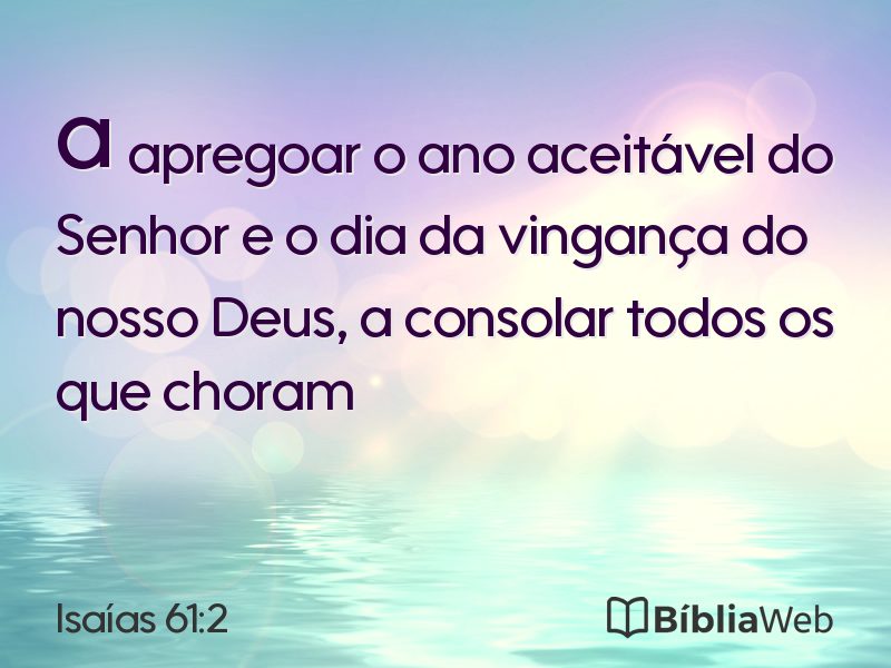 Isaías 61:2 em imagem para compartilhar