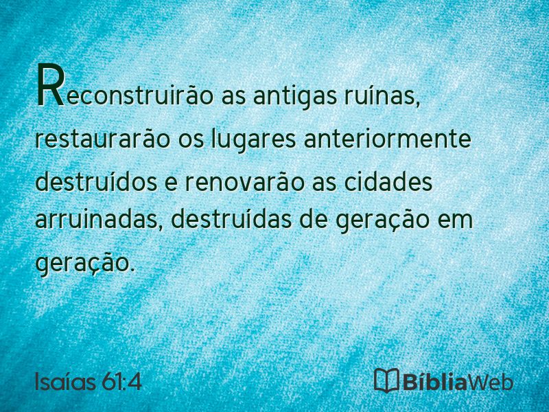 Isaías 61:4 em imagem para compartilhar