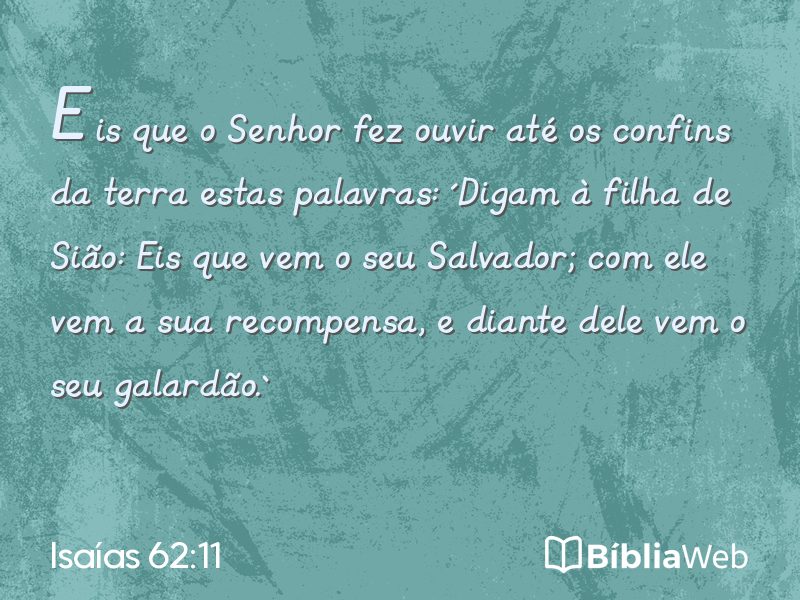 Isaías 62:11 em imagem para compartilhar