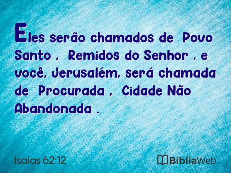 Isaías 62:12 em imagem para compartilhar