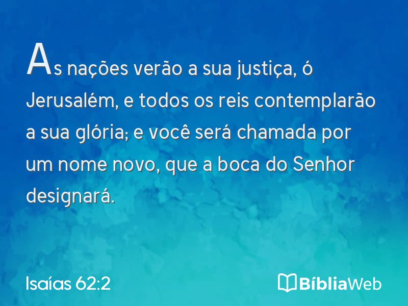 Isaías 62:2 em imagem para compartilhar