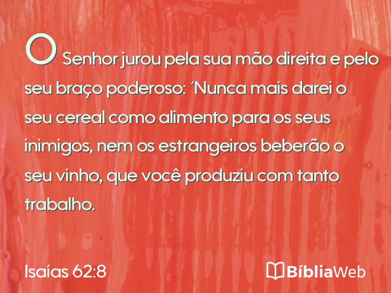 Isaías 62:8 em imagem para compartilhar