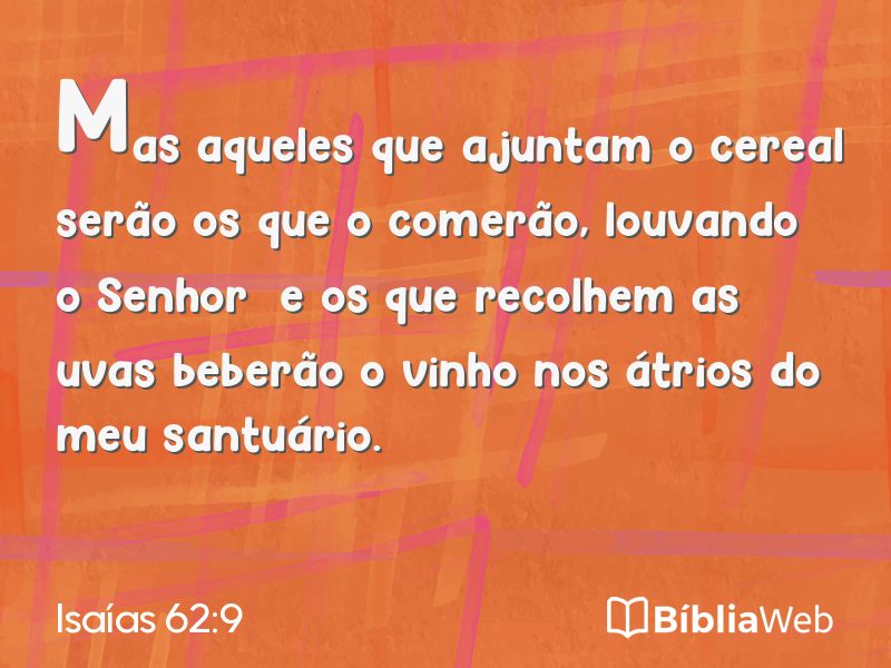 Isaías 62:9 em imagem para compartilhar