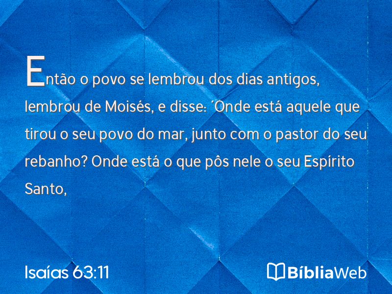 Isaías 63:11 em imagem para compartilhar