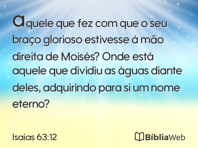 Isaías 63:12 em imagem para compartilhar
