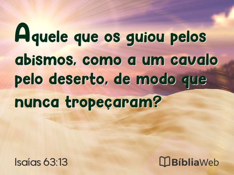 Isaías 63:13 em imagem para compartilhar