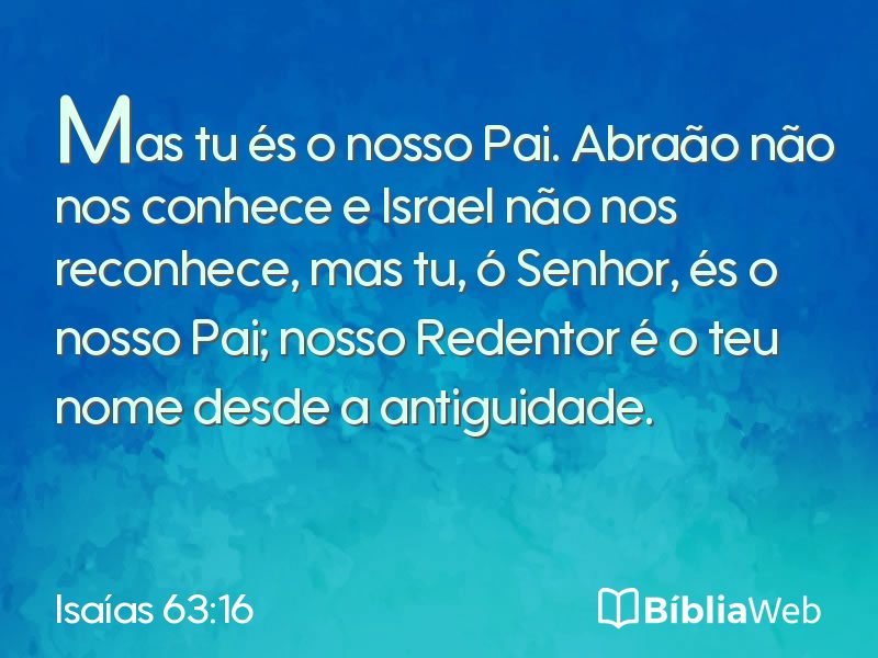 Isaías 63:16 em imagem para compartilhar