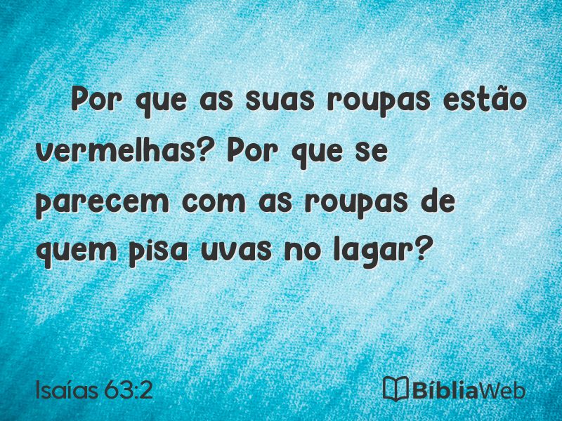 Isaías 63:2 em imagem para compartilhar