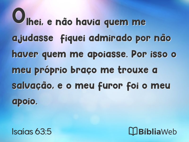 Isaías 63:5 em imagem para compartilhar