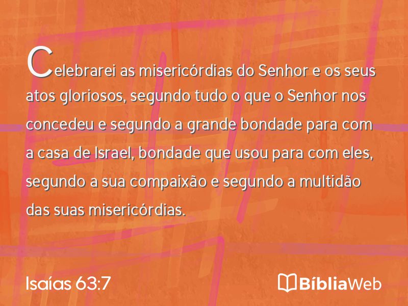 Isaías 63:7 em imagem para compartilhar