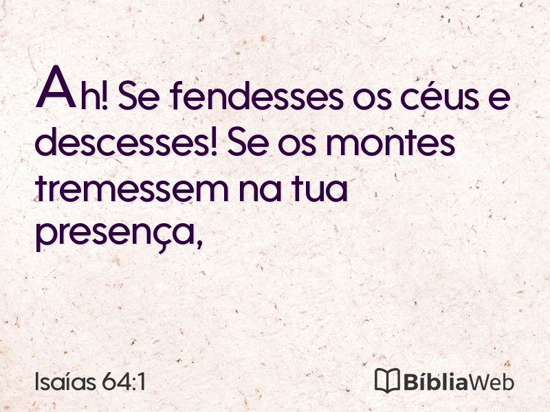 Isaías 64:1 em imagem para compartilhar