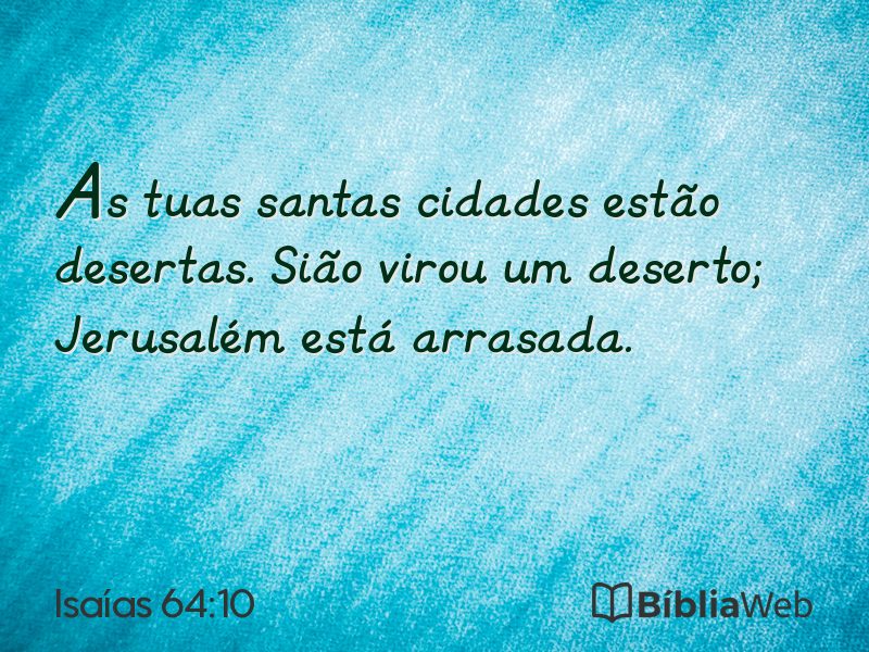 Isaías 64:10 em imagem para compartilhar