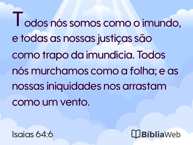 Isaías 64:6 em imagem para compartilhar