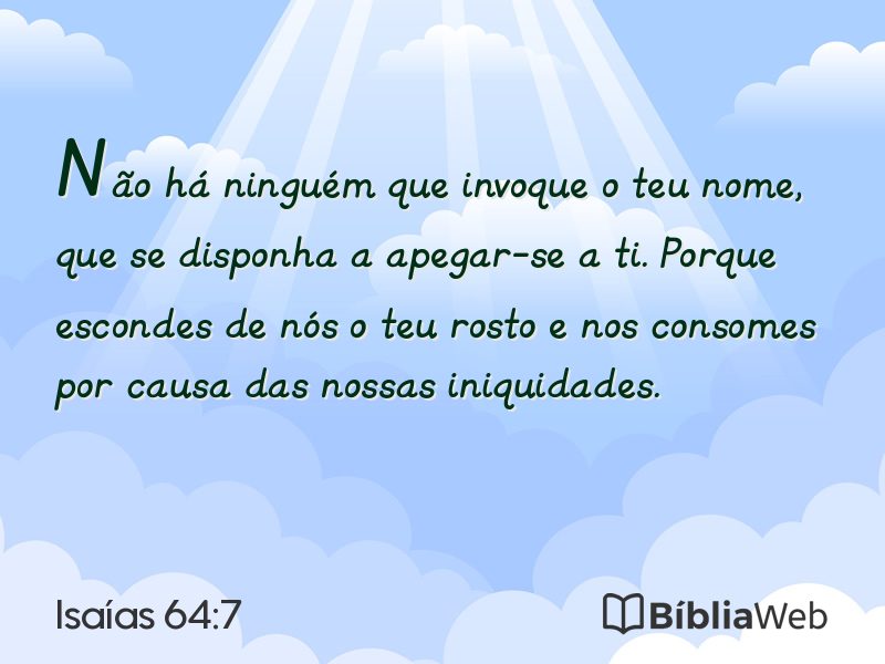 Isaías 64:7 em imagem para compartilhar